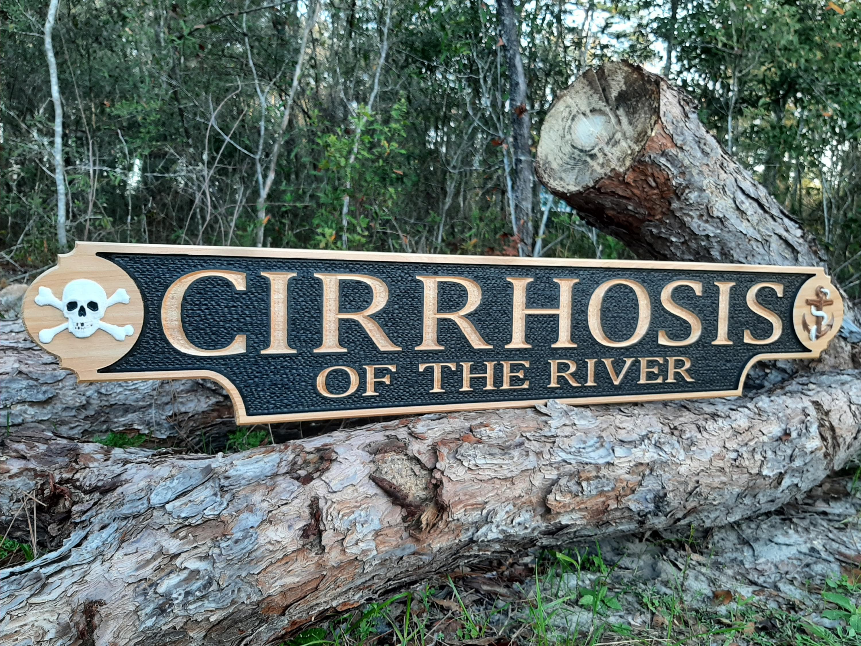 Custom Carved Red Cedar Sign: Nautical Outdoor Quarterboard (48