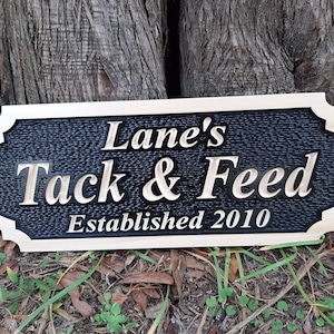 Custom Carved Wood Tack Room Sign: Personalized Horse Barn Decor