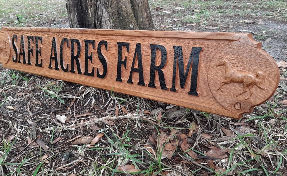 Horse Farm Outdoor Sign Riding Club Name Sign Personalized Etsy