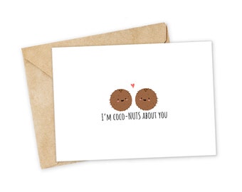 picture Cute Coconut Puns coconut cards etsy