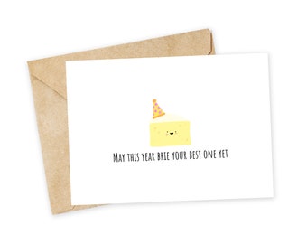 Brie Birthday Card Etsy Brie Birthday Card Etsy