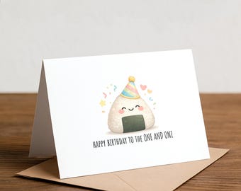 happy birthday to the one and ONI - pun, rice ball, onigiri