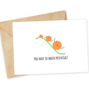 Je hebt zoveel POTENTIE: Wenskaart Potentiële energie, Happy Card, I Love You Card, Verjaardagskaart, Punny-wenskaart, Natuurkunde, grad