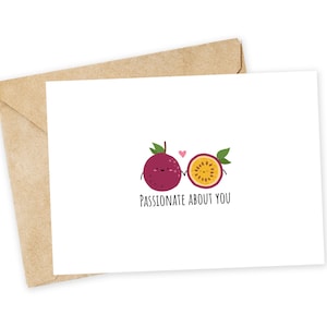 Apaixonado por você - Cartão de felicitações de maracujá, cartão postal, dia dos namorados, obrigado, fruta, apaixonado, maracujá, drake, paixão, casais