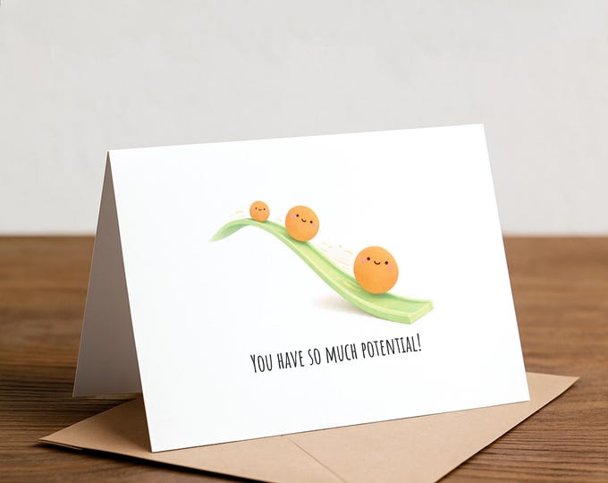 Potential Energy Greeting Card: Punny Physics Birthday Card