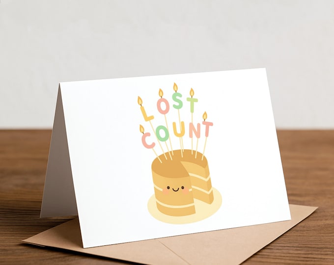 Funny 'LOST COUNT' Candles Birthday Card