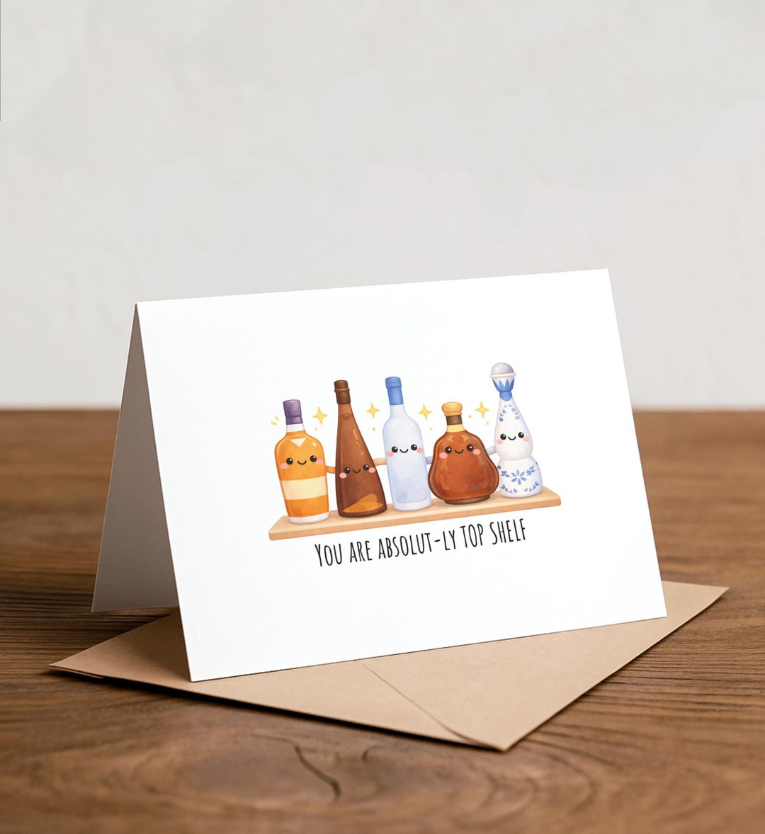 Boozy Thank You Card: Funny Alcohol Card - Etsy