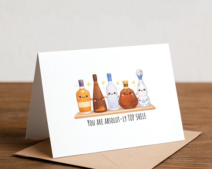 Boozy Thank You Card: Funny Alcohol Card