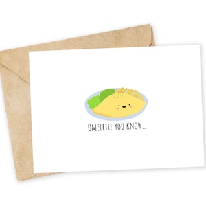 TORTILLA ya sabes... - Tarjeta de felicitación de tortilla, tarjeta feliz, tarjeta de te amo, tarjeta de amante de la comida, tarjeta de cumpleaños, tarjeta de juego de palabras, tortilla, huevo, francés