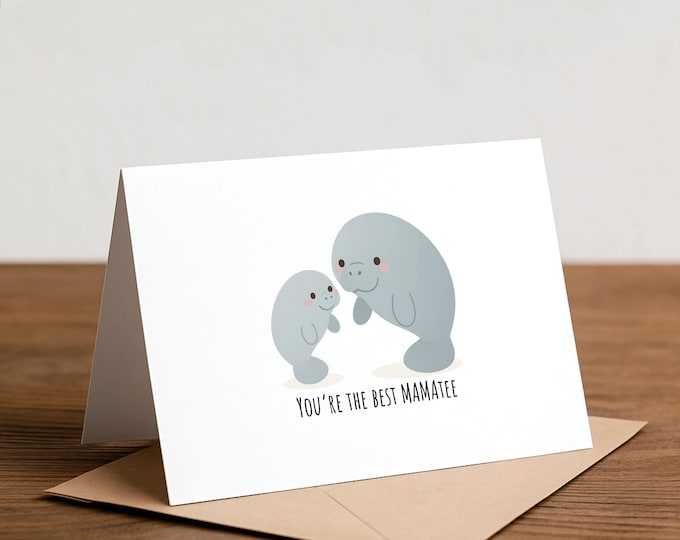Mama-tee Pun Greeting Card: Mother's Day Card