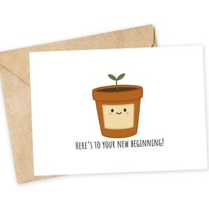 C'est parti pour un nouveau départ ! - Carte de voeux Sprout, carte de correspondance, carte d'amour, merci, nouveau départ, nouvel emploi, baby shower