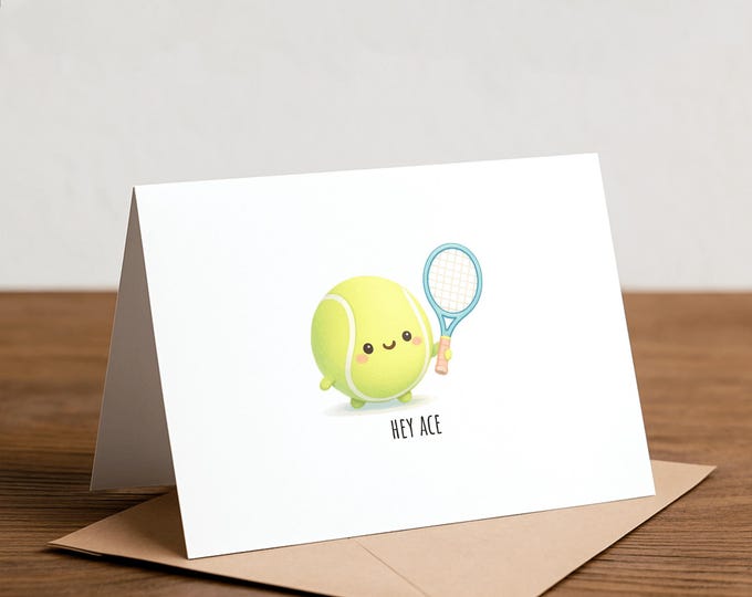Hey ACE Tennis Greeting Card: Funny Valentine, Thank You