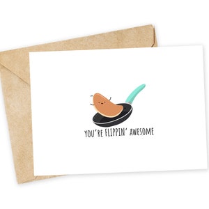 Eres increíble - Tarjeta de felicitación con panqueques, tarjeta de felicitación, te amo, panqueques, flapjacks, crepes, panqueques calientes, desayuno, brunch