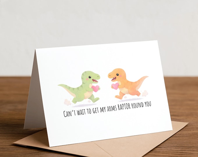 Raptor Round You Greeting Card: T-Rex Happy Birthday Card
