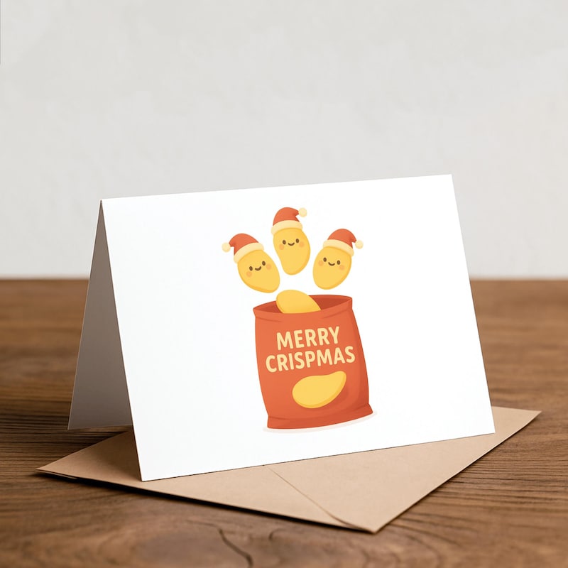 Potato Crisp Card - Etsy