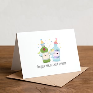 Funny Gin Birthday Card: Tanqueray Pun Greeting Card