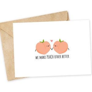 Rendiamo PEACH migliore - Biglietto di auguri Peaches, biglietto di auguri felice, biglietto Ti amo, biglietto con gioco di parole, Peaches, Georgia, gioco di parole sulla frutta, biglietto con frutta