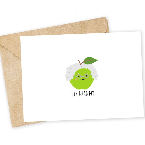 Apple Pun Card Etsy