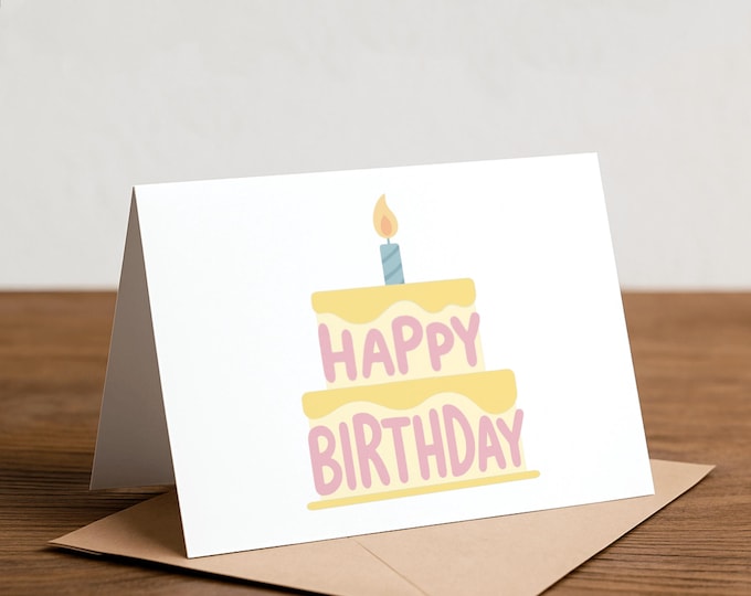 Happy Birthday Cake Card