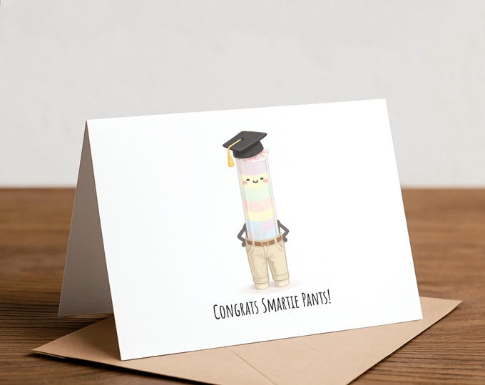 Congrats Smartie Pants Graduation Card: Handmade A2 Card