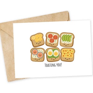 Op jou roosteren! - Gefeliciteerd, afstuderen, woordspeling, toast, avocadotoost, vijgenstoost, bruiloft, verloving, gelukkig, babyshower, levensgebeurtenis