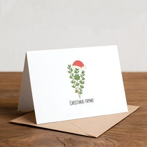 Funny Christmas Thyme Card: Pun Holiday Card