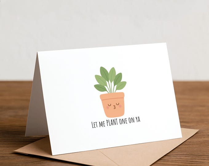Plant Pun Greeting Card: Handmade Happy Card