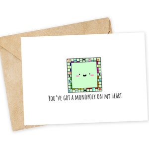 Tienes el monopolio de mi corazón - Tarjeta de felicitación de Monopoly, Tarjeta de felicidad, Tarjeta de te amo, Tarjeta de cumpleaños, Monopoly, Juego de mesa, Economía