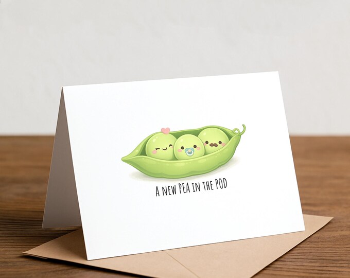 Pea in the Pod Greeting Card: New Baby, Expecting Card
