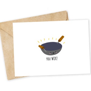 Du WOK! - Danke, Grußkarte, Hinweiskarte, Valentinstag, Danke, Karte, Liebeskarte, Wok, chinesisches Essen, you rock