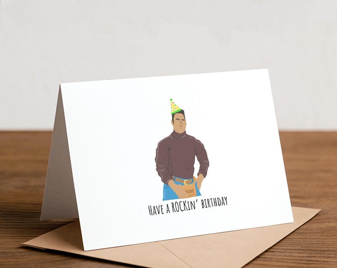 The Rock Birthday Card: Funny Meme Handmade Greeting Card