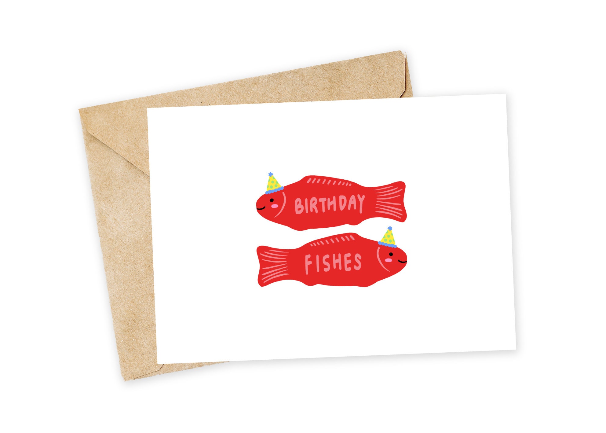 Birthday FISHES Swedish Fish Greeting Card Funny Birthday - Etsy Sweden