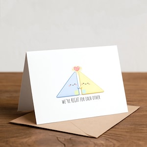 Right Triangle Love Card - Geometry Pun, Math Card