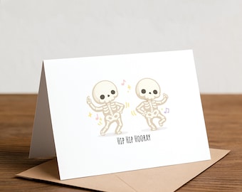 Funny Halloween Card: Spooky Season Skeleton Card
