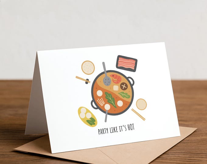 Hot Pot Birthday Card – Funny Foodie Greeting, Shabu Shabu