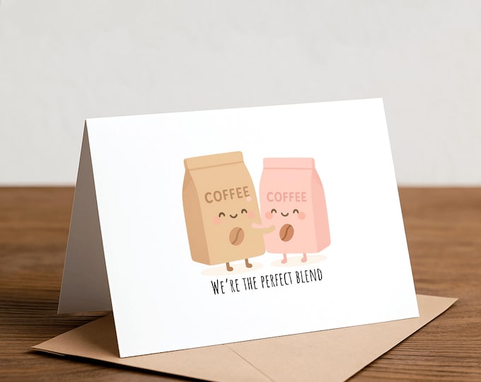 Coffee Love Card: Handmade Anniversary Card