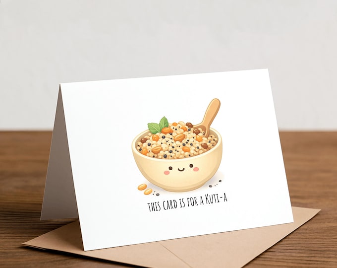 this card is for a Kuti-a: Cutie Funny Pun Handmade Greeting