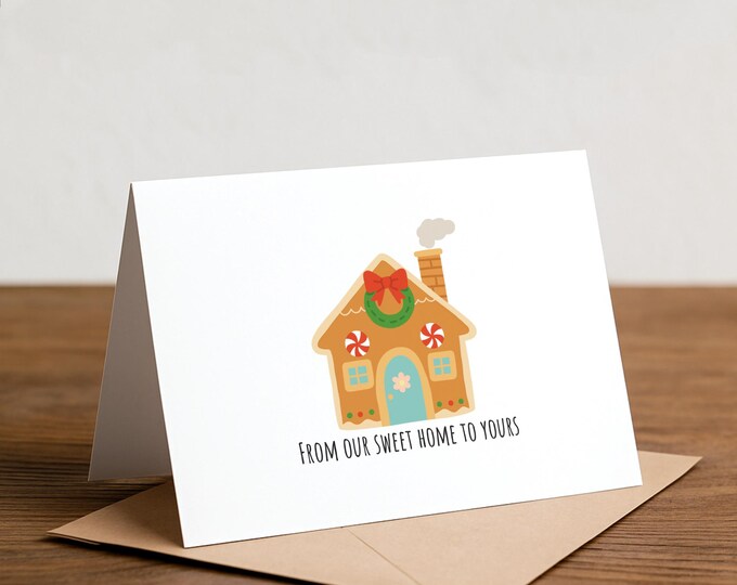 Gingerbread House Christmas Card – Pun Holiday Greeting