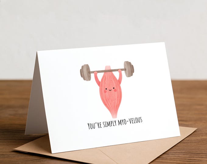 You’re simply myo-velous, Love Card: Science Pun Biology Greeting, muscle, bodybuilding
