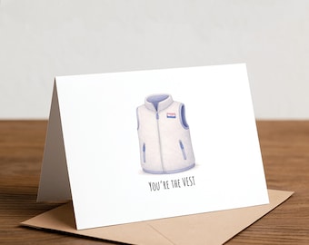 Patagonia Vest Greeting Card: Funny Thank You Card