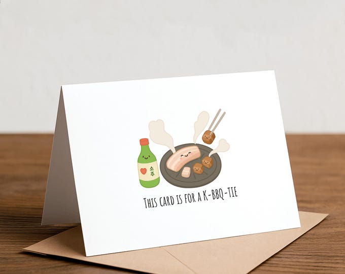 KBBQ Birthday Card: Funny Korean BBQ Foodie Card