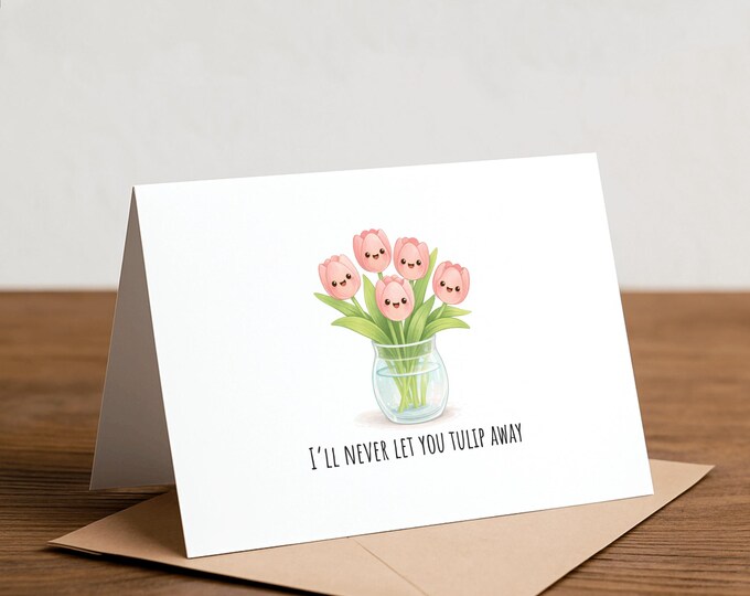 Tulip Pun Valentine's Day Card