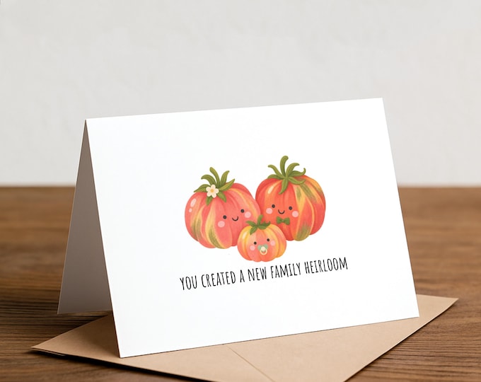 Cute Baby Shower Card: You created a new family heirloom