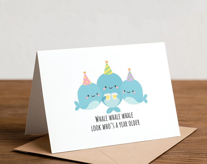 Whale Birthday Card