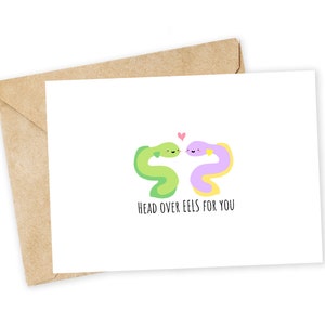 Découvrez EELS pour vous : anguille, unagi, la petite sirène, jeu de mots, drôle de Saint-Valentin, carte d'amour, petit ami, petite amie, partenaire