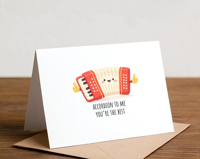 Accordion Greeting Card: punny Love Card