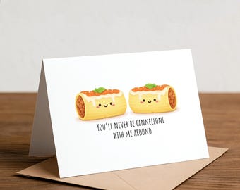 Lustige Cannelloni Liebeskarte - Italienisches Essen Valentinstag