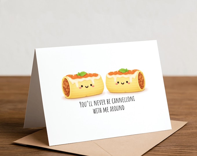 Funny Cannelloni Love Card - Italian Food Valentine