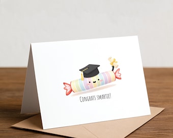 Congrats Smartie Graduation Card: Punny Handmade Diploma Card