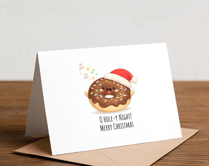 Donut Christmas Card: Pun Holiday Greeting Card